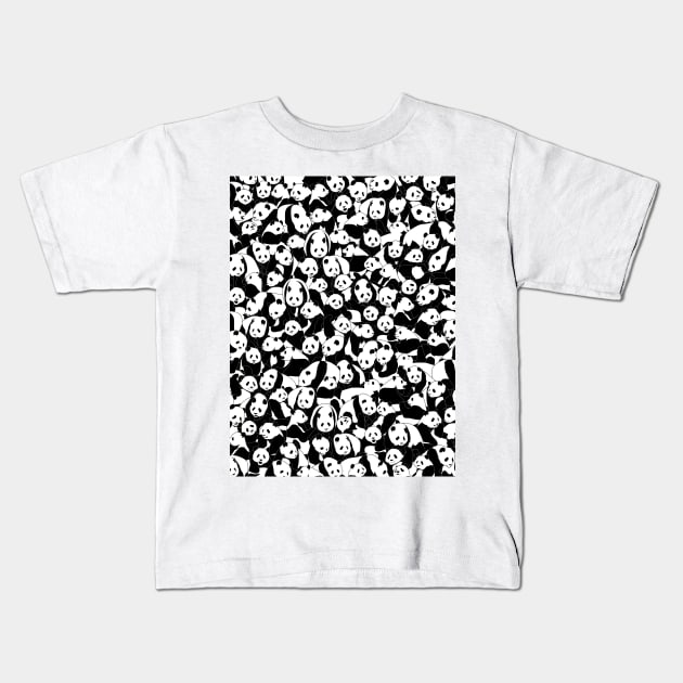 Less Hate More Panda Kids T-Shirt by Grandeduc